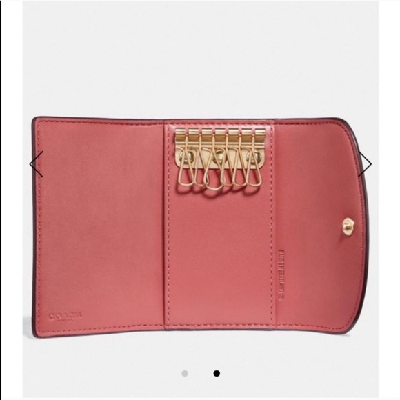 Coach Accessories - Coach Key Case in Signature Canvas with Lily Print